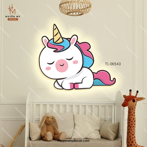 Tranh đèn led Trẻ em Ngựa Pony đáng yêu Decor Cao Cấp TL-00143