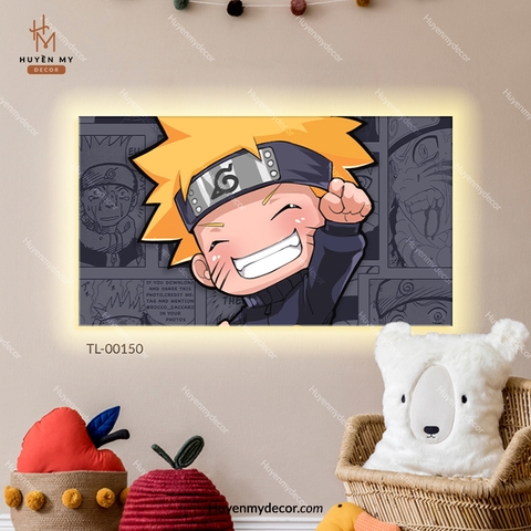 Tranh đèn led Trẻ em Naruto hoạt hình siêu đáng yêu Decor Cao Cấp TL-00150