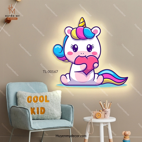 Tranh đèn led Trẻ em Ngựa Pony Decor Cao Cấp TL-00167