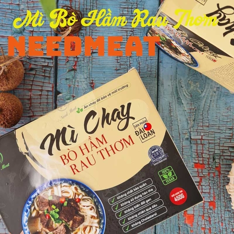 Mì chay bò hầm rau thơm NeedMeat 450 gram