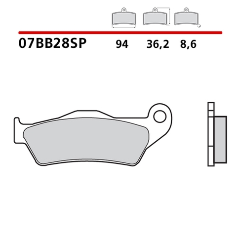 Bố thắng sau BMW S1000XR, K 12000/1300 - Brembo 07BB28