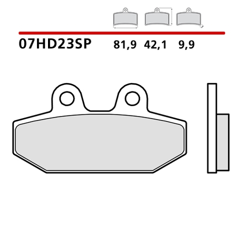 Bố thắng sau Harley Davidson Fat Boy/Bob, Low Rider, Glide 2018-20 - Brembo 07HD23
