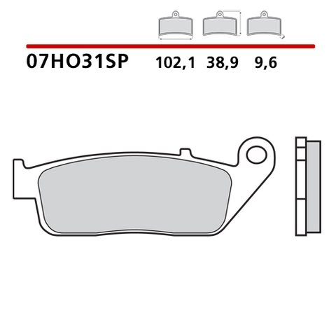 Bố thắng sau Honda CB1000R Plus Limited Edition - Brembo 07HO31