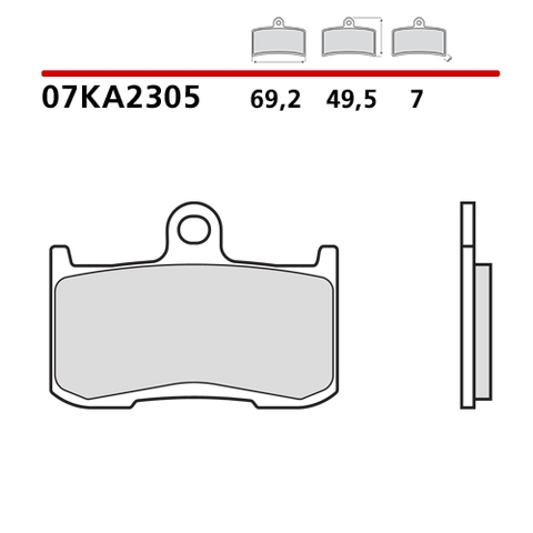 Bố thắng trước Brembo 07KA23 Kawasaki Z900/Z900RS, Suzuki Bking, Triumph Speed Triple