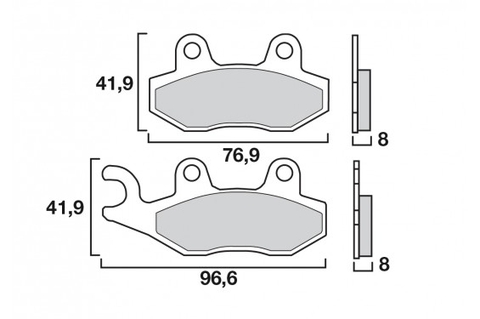 Bố thắng sau Brembo 07SU12 Triumph T100/T120/Scrambler/Street Twin/Speed Twin/THRUXTON - Kawasaki Ninja H2
