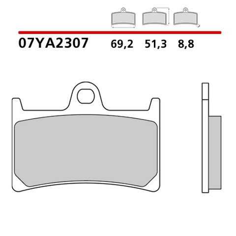 Bố thắng trước Brembo 07YA23 Yamaha R1/R6/MT09/MT10/XSR900