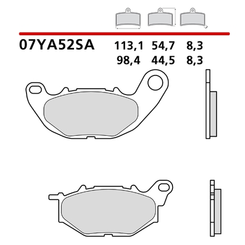Bố thắng trước Brembo 07YA52 Yamaha MT03/R3/R25/X-MAX 300