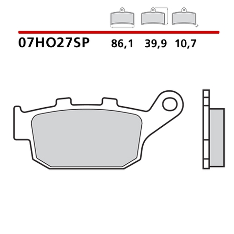 Bố thắng sau Brembo 07HO27 Triumph Tiger 800/Trident 660