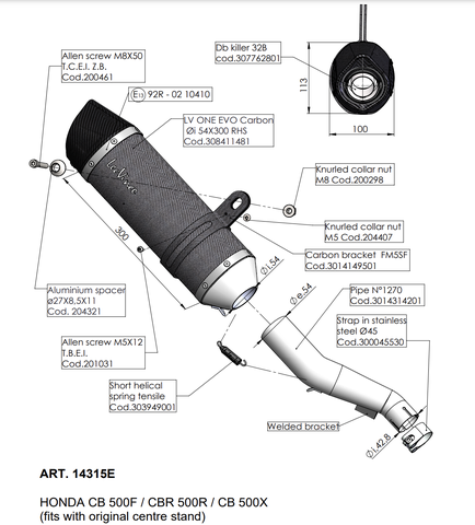 Leovince  SBK LV ONE CB 300R ev.INOX 8748