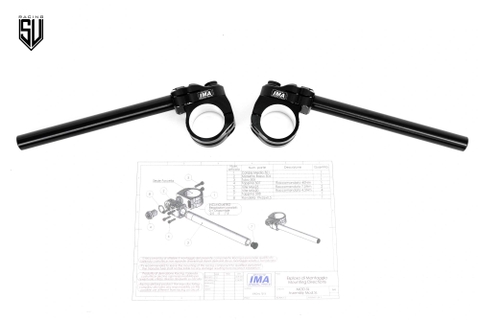 Ghi đông I.M.A - Yamaha R1 2015-23 Đen - YR122B50