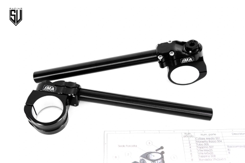 Ghi đông I.M.A - Yamaha R1 2015-23 Đen - YR122B50