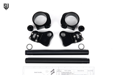 Ghi đông IMA - Base - BMW RnineT 2016-22 Đen