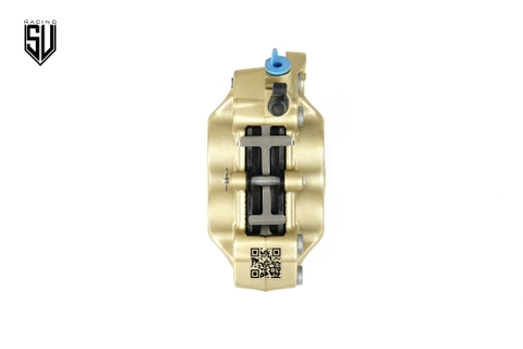 Heo thắng Brembo 4 piston đúc P4 30/34 màu vàng logo bạc