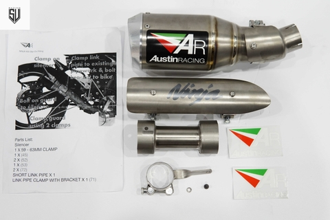 Pô Austin Racing GP1R Universal - lon ngắn