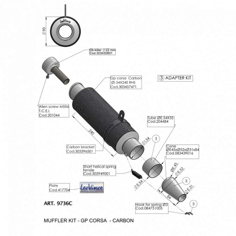 Lon pô Leovince GP Corsa Carbon