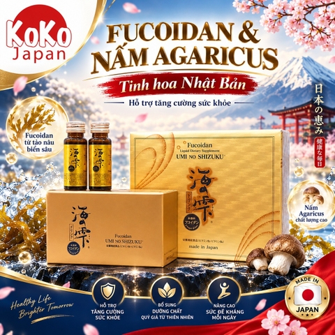 Fucoidan Liquid Dietary Supplement UMI NO SHIZUKU Thùng 10 Chai