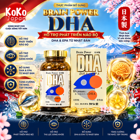 Viên bổ sung DHA cao cấp Brain Power 330 viên Nhật Bản
