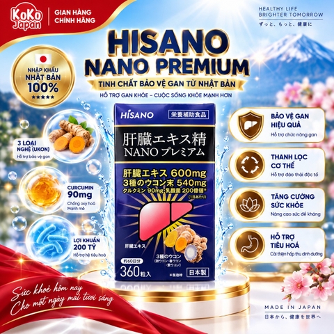 Viên uống giải độc gan HISANO 360 viên