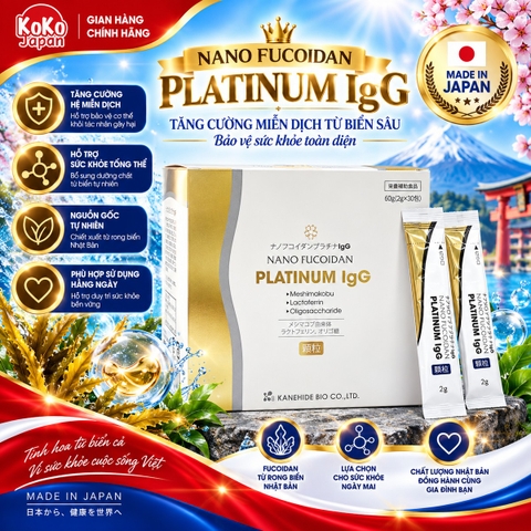 Nano Fucoidan Platinum IgG – Hỗ trợ tăng cường hệ miễn dịch