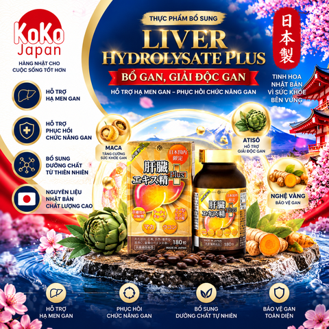 Viên uống thải độc gan LIVER HYDROLYZATE PLUS 180 viên