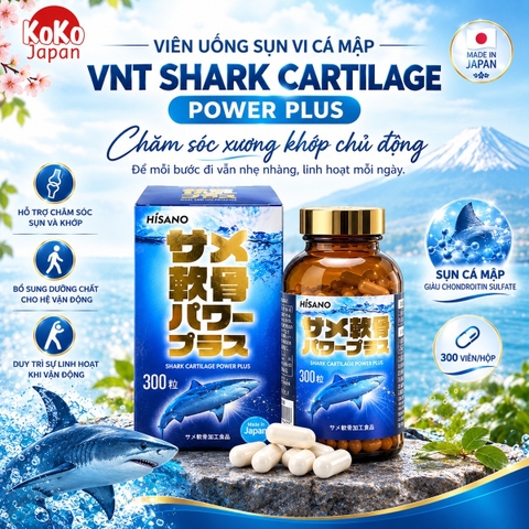 Viên uống sụn vi cá mập VNT Shark Cartilage Power Plus 300 viên