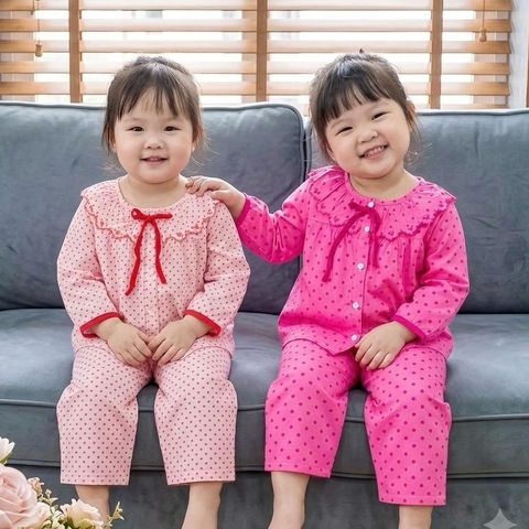 [xem kỹ bảng size] ĐỒ BỘ BÉ GÁI [13kg-46kg] Bộ tole tay dài quần dài cổ thêu - vải loại 1 [FREESHIP]
