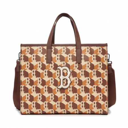 TÚI MLB CUBE MONOGRAM MEDIUM TOTE BAG BOSTON RED SOX nhỏ