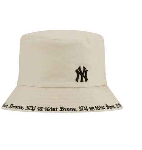 Nón MLB Bucket Hat Gothic New York Yankees Begie