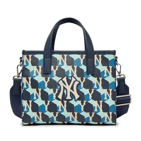 Túi Tote MLB Cube Monogram Small Tote Bag New York Yankees nhỏ