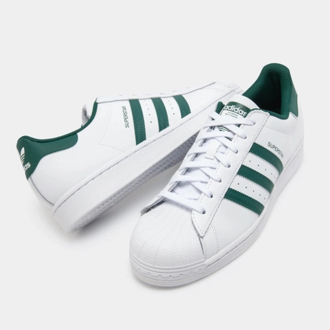 Giày Adidas Superstar White Collegiate Green