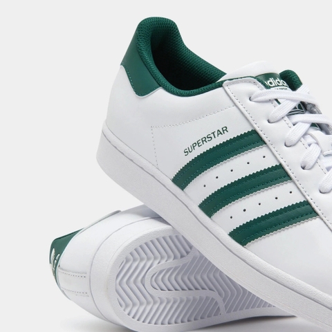 Giày Adidas Superstar White Collegiate Green