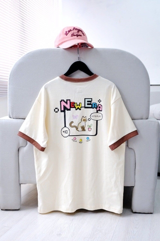 Áo New Era Cartoon Cat Let's Play Video Game