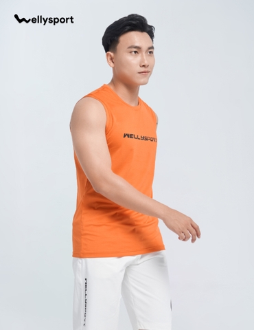 Áo Thun Ba Lỗ Nam - Màu Cam Carrot, Mã ABLN