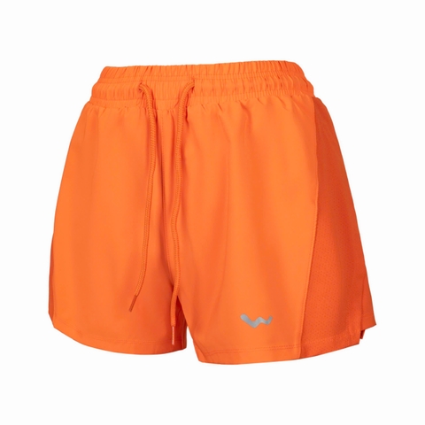 Quần Short Nữ Thể Thao Tập Gym, Chạy Bộ, Màu Cam, Welly Sport, Mã QSNC
