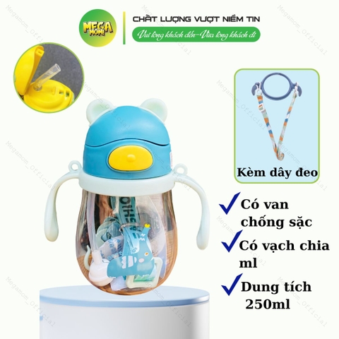 Bình nước Gấu 250ml-Có van chống sặc