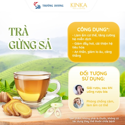 Trà Gừng Sả 120g (60 gói x 2g)