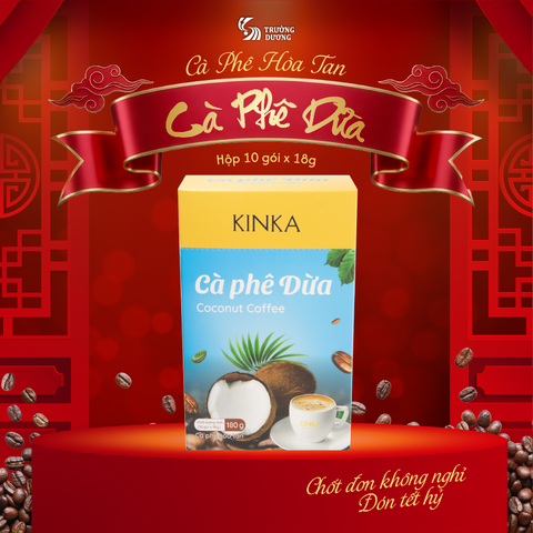 Cà phê hòa tan Dừa | 180g (10 gói x 18g)