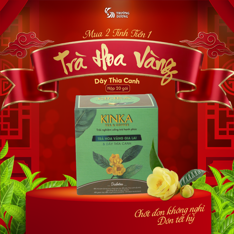 DIABETEA | Trà Hoa Vàng Gia Lai & Dây Thìa Canh 40g (20 gói x 2g)