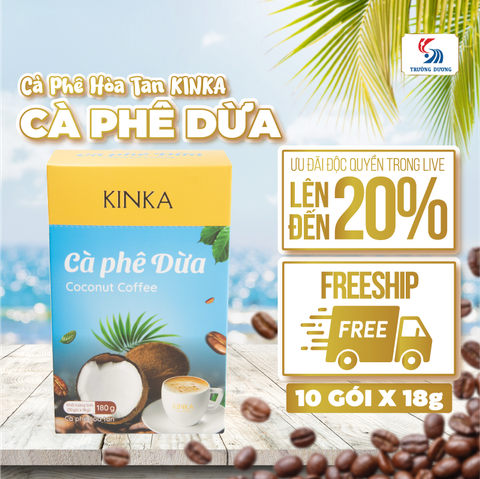Cà phê hòa tan Dừa | 180g (10 gói x 18g)