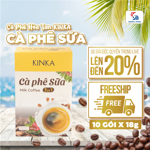 Cà phê hòa tan Sữa 3in1 | 180g (10 gói x 18g)