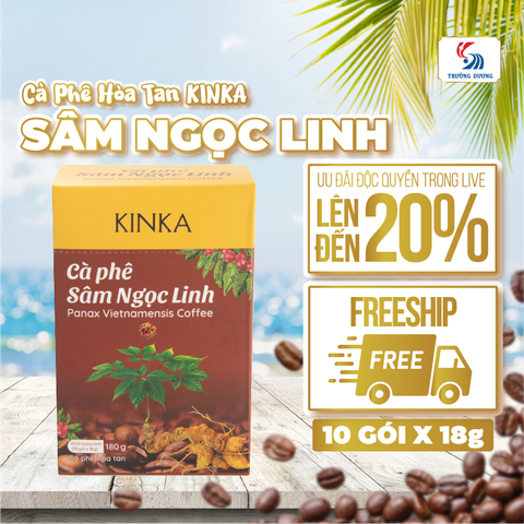 Cà phê hòa tan Sâm Ngọc Linh | 180g (10 gói x 18g)