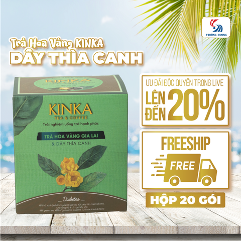 DIABETEA | Trà Hoa Vàng Gia Lai & Dây Thìa Canh 40g (20 gói x 2g)