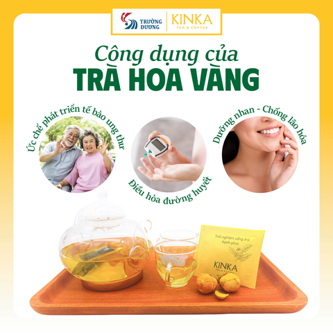 Set trà Phúc Duyên - Hoa trà hoa vàng Gia Lai - Sản phẩm OCOP