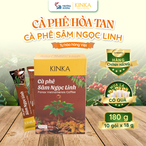 Cà phê hòa tan KINKA Sâm Ngọc Linh | 180g (10 gói x 18g)