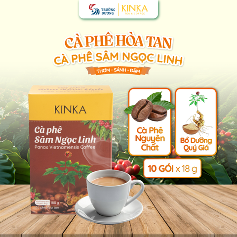 Cà phê hòa tan KINKA Sâm Ngọc Linh | 180g (10 gói x 18g)