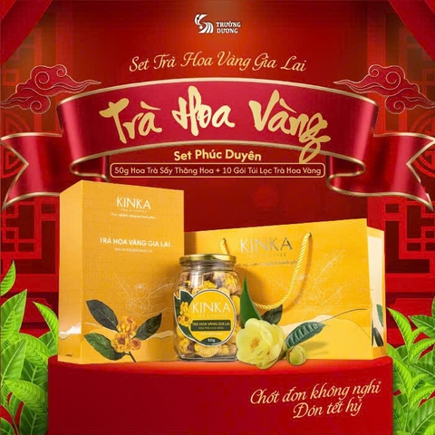 Set trà Phúc Duyên - Hoa trà hoa vàng Gia Lai - Sản phẩm OCOP