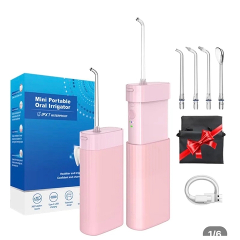 Máy tăm nước nhỏ gọn công suất mạnh mẽ TEKKIN TI-125 bảo hành 12 tháng vệ sinh răng sạch sẽ