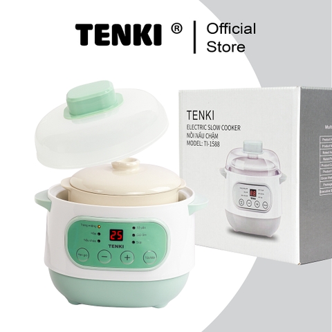 Nồi Nấu Chậm Tenki Ninh Hầm Nấu Cháo Chưng Yến Hấp Súp 6 Chế Độ Nấu Đa Năng