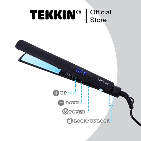Máy Duỗi Tóc TEKKIN TI-615 3 IN 1 Ép Kẹp Duỗi Là Làm Tóc Xoăn Thanh Uốn Bằng Gốm Ceramic Siêu Bền Nóng Nhanh