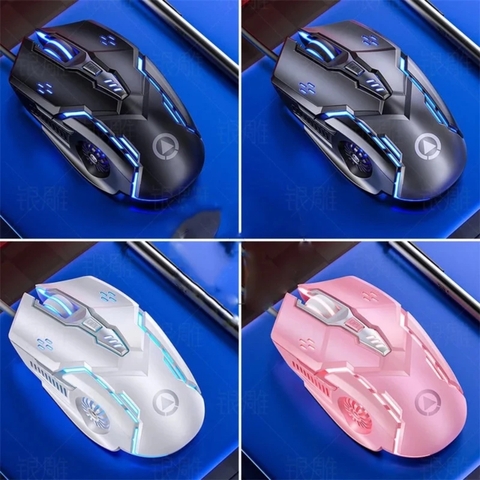 Chuột Gaming Máy Tính TEKKIN V5 PRO LED đổi màu Có Dây màu cực đẹp chuyên game, chỉnh được dpi